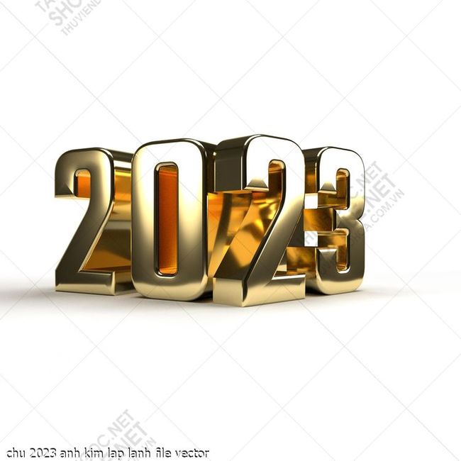 chu 2023 anh kim lap lanh file vector